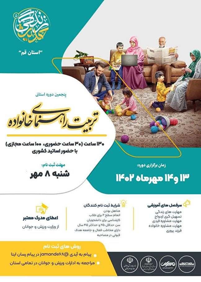 پنجمین دوره تربیت راهنمای خانواده به میزبانی استان قم برگزار می شود