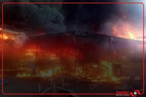 تصاویری از محل آتش سوزی یک مرکز خصوصی ترک اعتیاد در لنگرود