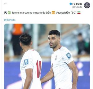 واکنش باشگاه پورتو به گلزنی طارمی برای تیم ملی فوتبال ایران