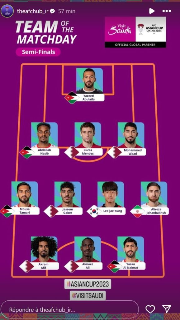 تیم منتخب مرحله نیمه‌نهایی/ ایران فقط یک نماینده دارد