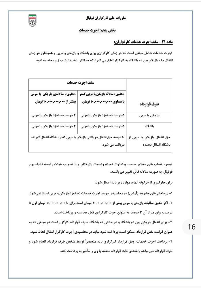 ابلاغ قوانین سخت گیرانه فدراسیون فوتبال برای دلالان