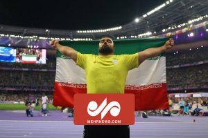 دور افتخار یاسین خسروی با پرچم ایران پس از قهرمانی در پارالمپیک - خبرگزاری مهر | اخبار ایران و جهان
