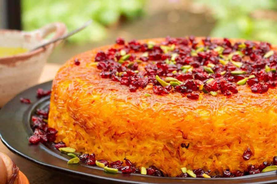 آموزش پخت ته چین زعفرانی خوشمزه 2 2 47