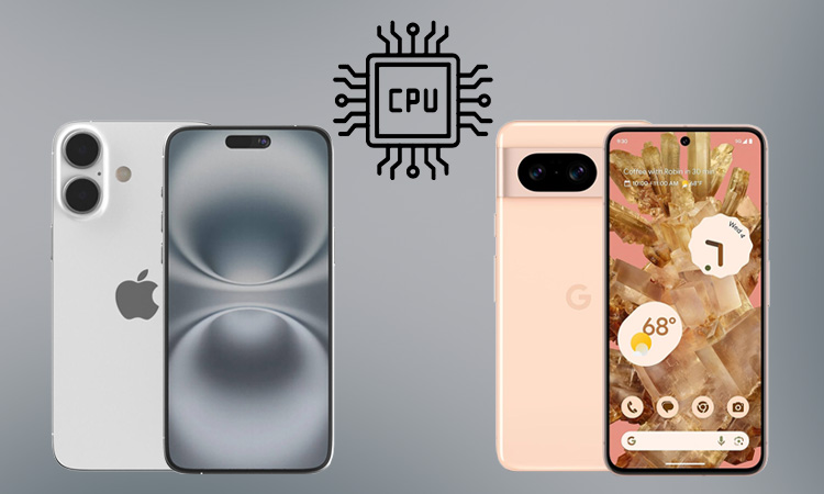 بازدید جامع آیفون 16 با گوگل پیکسل 8؛ از طراحی تا عملکرد_خبررسان 2 بررسی پردازندههای A17 Pro و Tensor G3