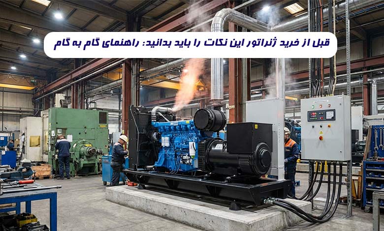 قبل از خرید ژنراتور این نکات را باید بدانید: راهنمای گام به گام