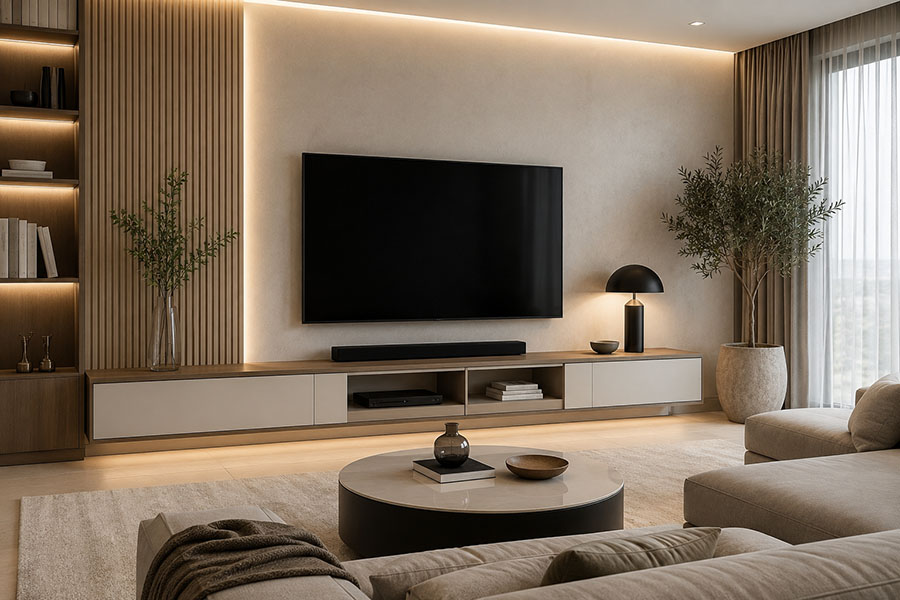 اندازه استاندارد میز تلویزیون