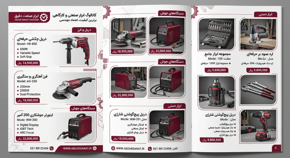 نمونه کاتالوگ محصول